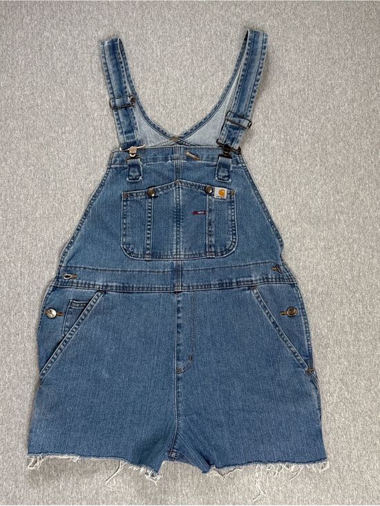 Carhartt Denim - Vintage Carhartt Medium Wash Denim Shortalls Size M